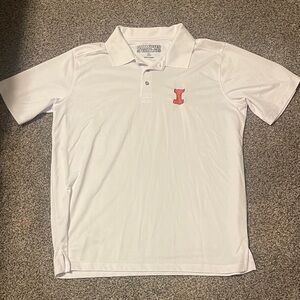 White mens Illini Polo Shirt